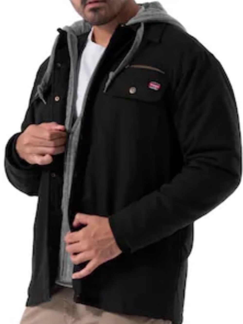 Dickies Black Jacket with Gray Hooded Men’s size Large